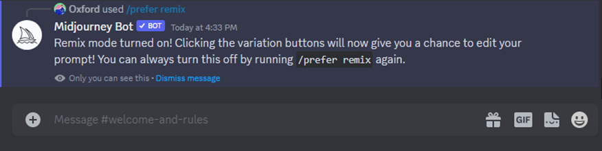 prefer remix Command Results