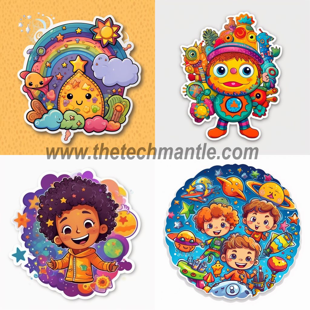 Midjourney Prompt for Kid’s Stickers
