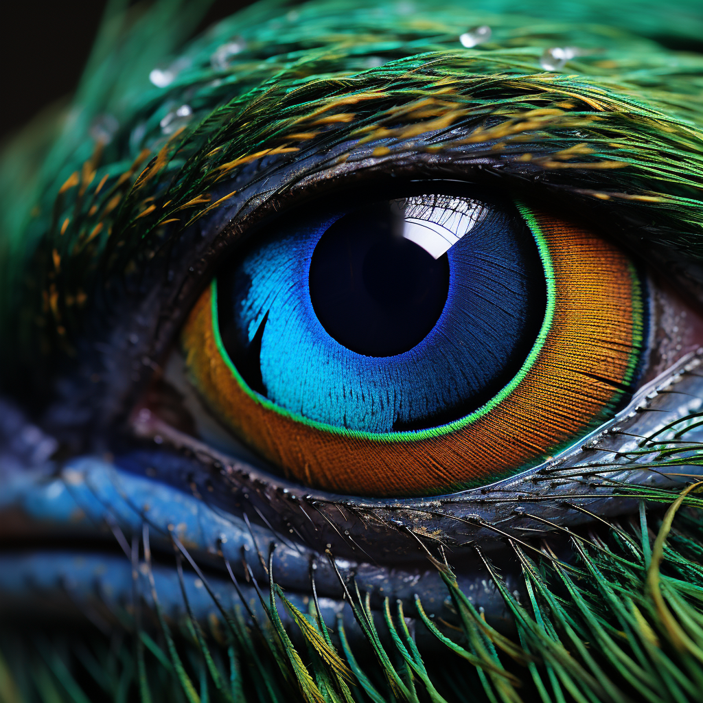 Peacock Eye Macro Photography Midjourney