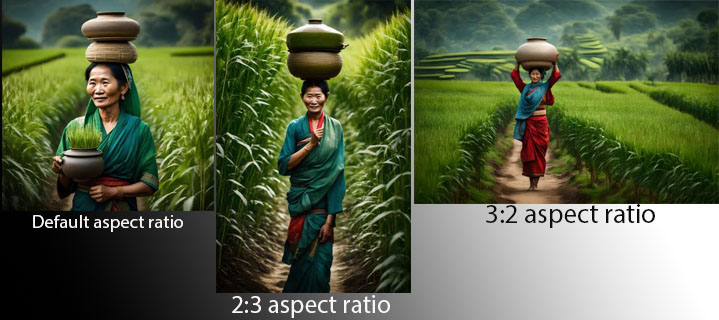 BlueWillow Aspect Ratio Traditional Woman Example