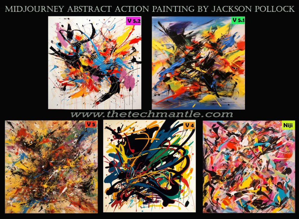 Midjourney Abstract Art Style Prompts by Jackson Pollock