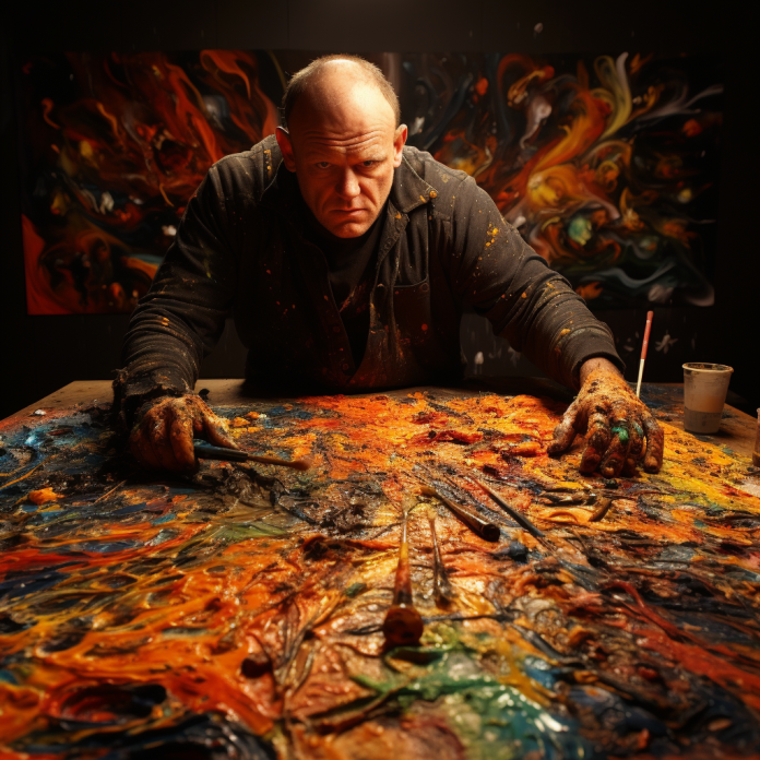 Jackson Pollock Midjoourney