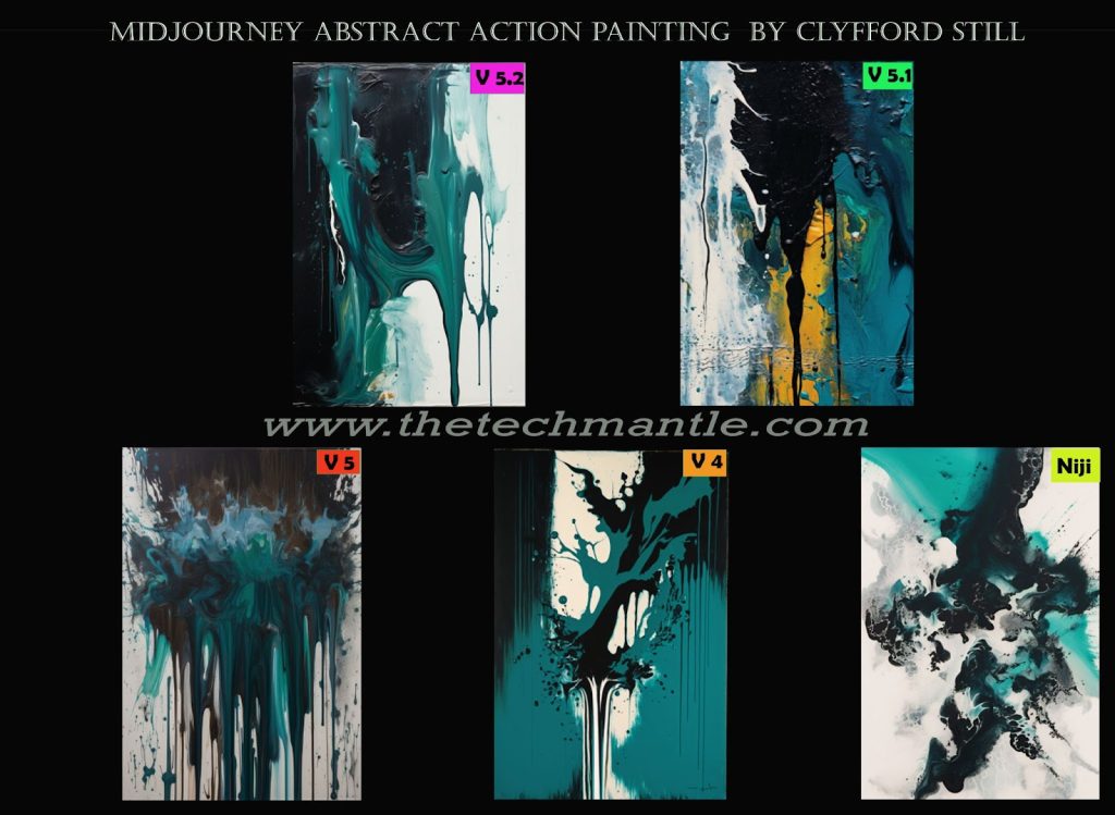 Midjourney Abstract Art Style Prompts by Clyfford Still