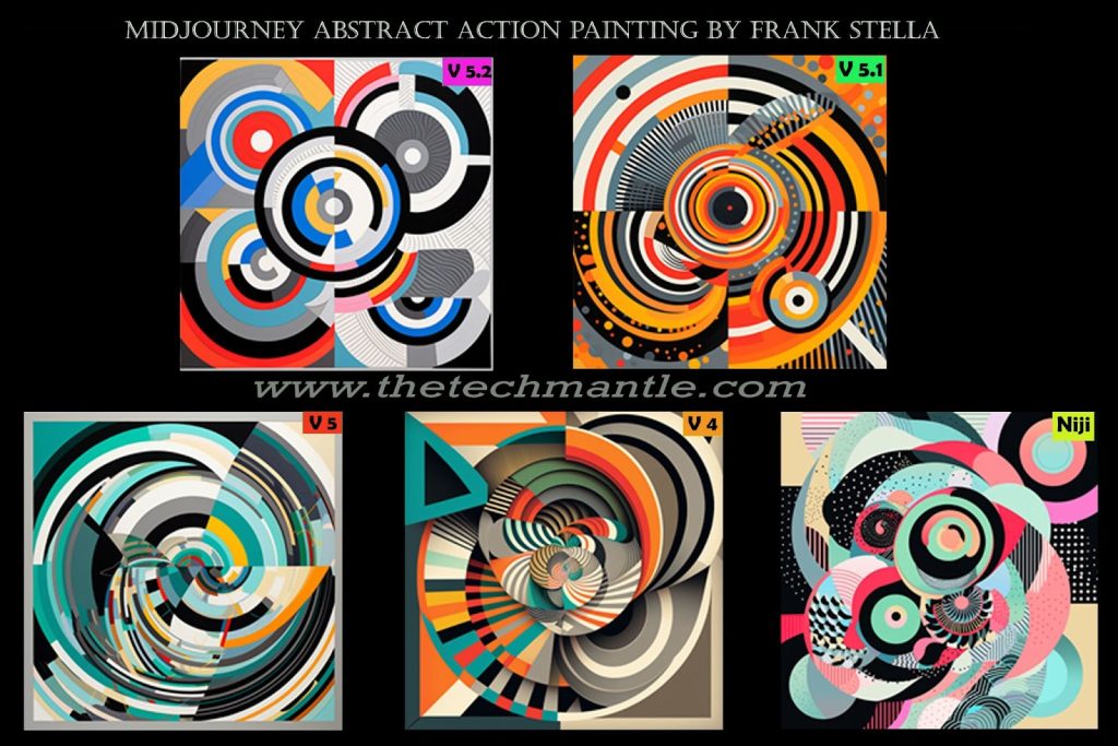 Midjourney Abstract Art Style Prompts by Frank Stella