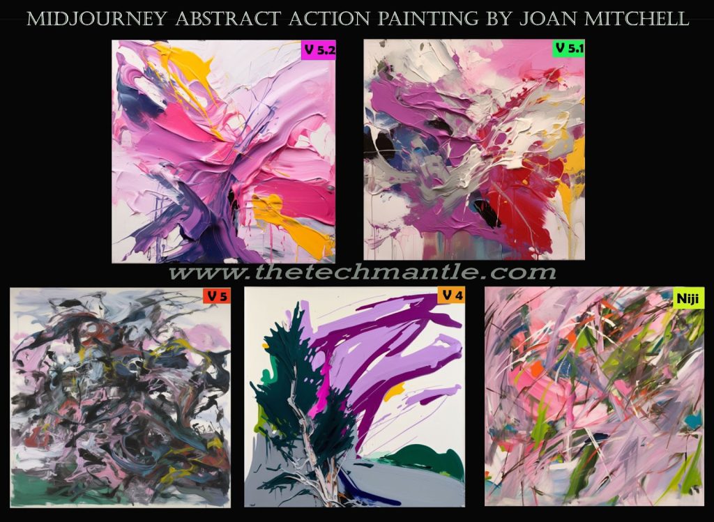 Midjourney Abstract Art Style Prompts by Joan Mitchell