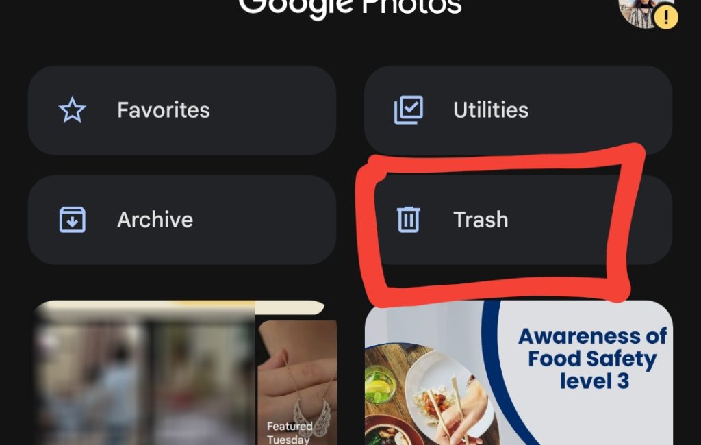 Select “Trash Folder.”