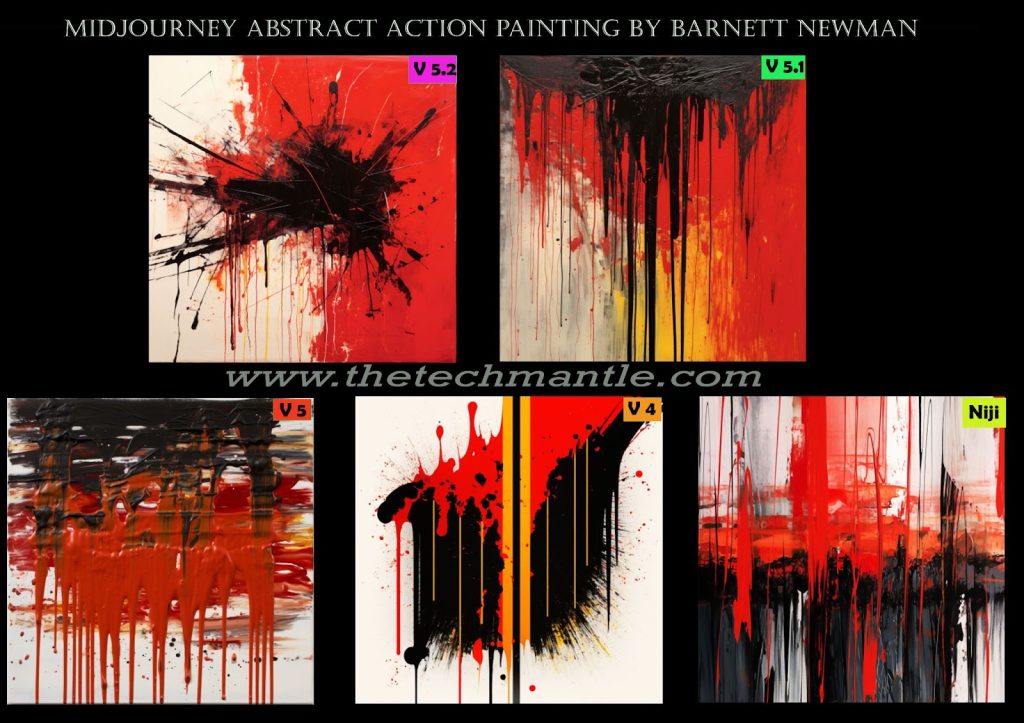Midjourney Abstract Art Styles Prompts by Barnett Newman