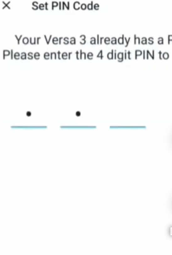 Fitbit Pin Code